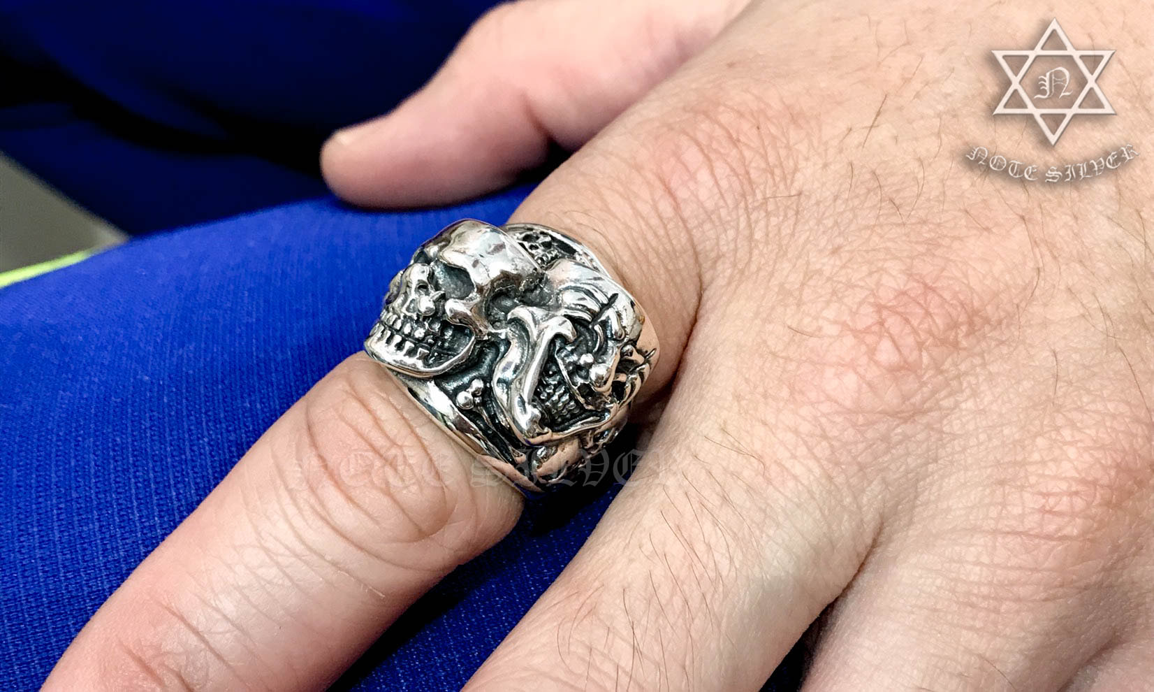 แหวนเงินแท้ ลายหน้ากาก Sterling Silver 925 NSRG2321