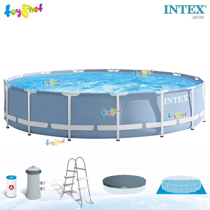 Intex 15ft Prism Frame Pool (4.57x0.84 m.) w/Cartridge Filter Pump 2,006L/hr no.28728