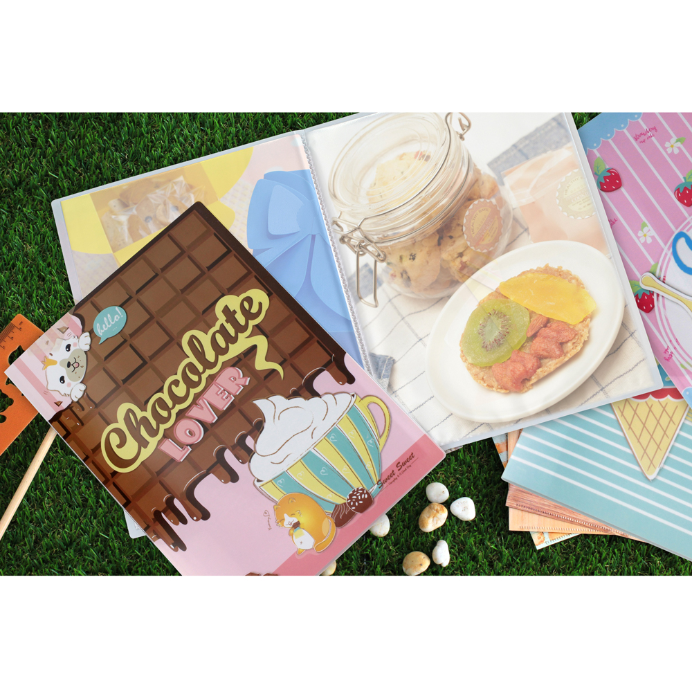 แฟ้มแคตตาล็อก A4 20ช่อง ปกลายสวีทสวีท