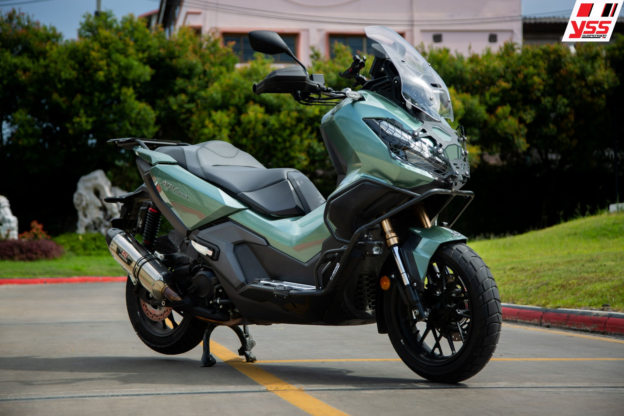 โช็คหลัง YSS G-SPORT ADV 350 ขนาน445mm - 420mm โหลด1นิ้ว ราคา8900 มีสปริงแดงและดำ