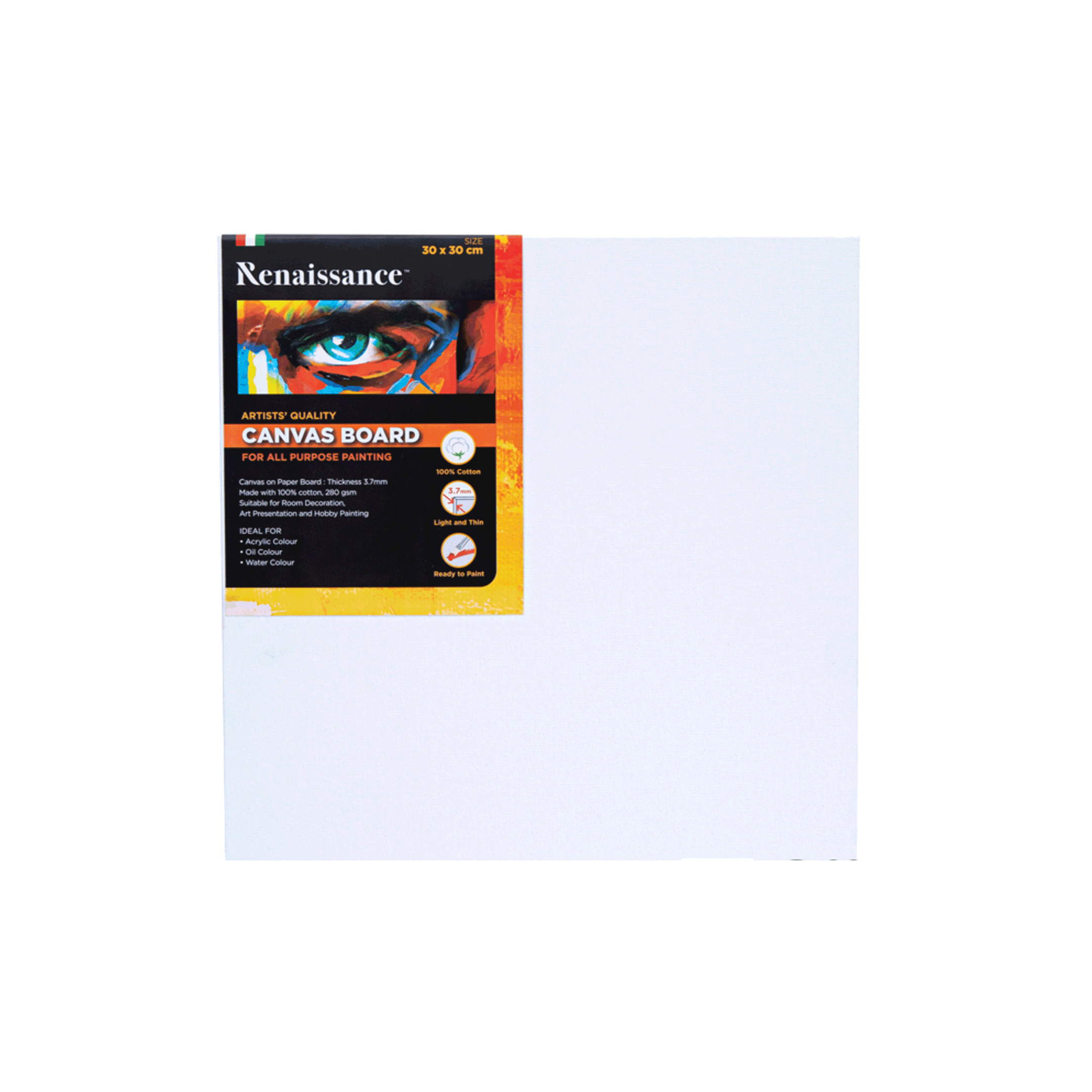 เฟรมผ้าใบ เฟรมวาดรูป Canvas เรนาซองซ์ Renaissance ขนาด 30x30ซม. หนา 280 แกรม จำนวน 1 อัน