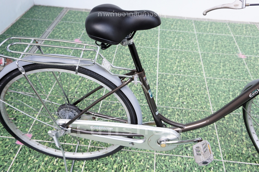 จักรยานแม่บ้านญี่ปุ่น - ล้อ 26 นิ้ว - ไม่มีเกียร์ - EcoHome - สีเทา [จักรยานมือสอง]