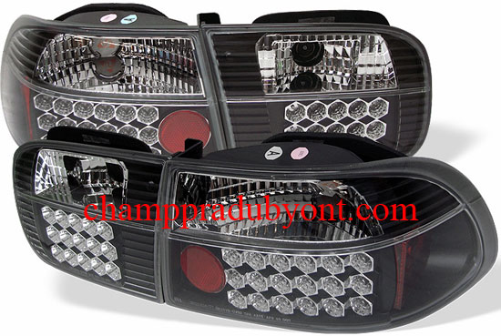 ไฟท้าย HONDA CIVIC 92-95 4D ดำ LED