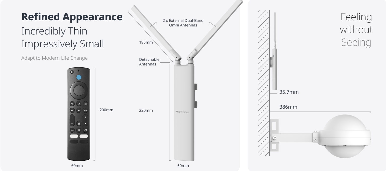 RUIJIE RG-RAP52-OD Outdoor Cloud Manage Acess Point Wi-Fi 5, 1267 Mbps, GE Port BY BILLIONAIRE SECURETECH RG-RAP52-OD