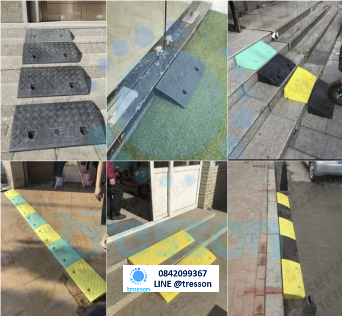 ทางลาดพลาสติกสีดำ สำเร็จรูป สูง 7 cm กว้าง 25 cm / ยาว 50cm หนัก 1.3 kg รับน้ำหนักรถยนต์ได้ 2 ตัน