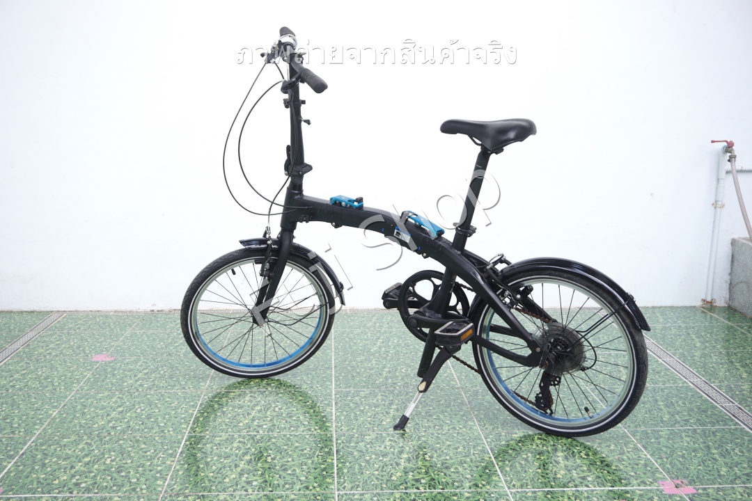 จักรยานพับได้ญี่ปุ่น - ล้อ 20 นิ้ว - มีเกียร์ - อลูมิเนียม - BMW Folding Bike - สีดำ [จักรยานมือสอง]