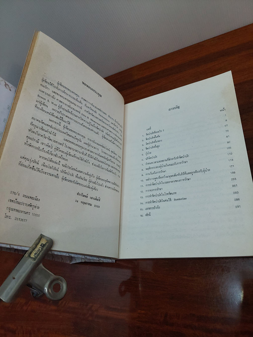 "รุ่งรัตน์" จิตบำบัดทางการแพทย์ (ชนิดอิงทฏษฎีจิตวิเคราะห์)