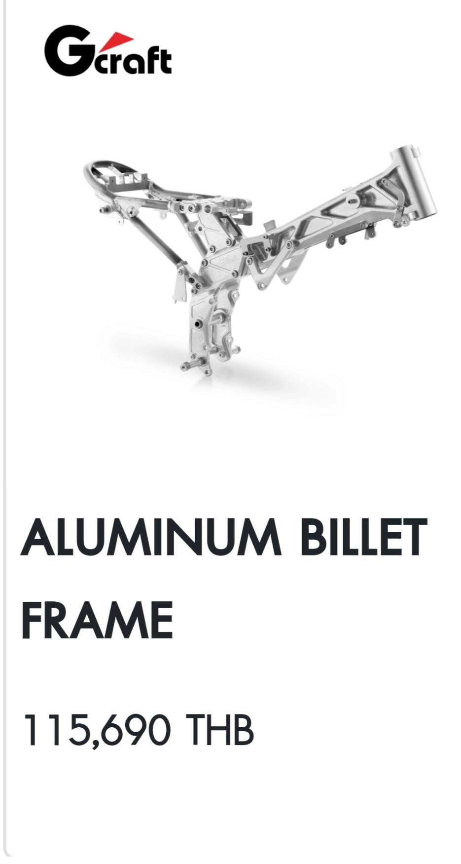 โครงอลูมิเนียม ALUMINUM จีคราฟ - เงิน GCRAFT MONKEY 125 ราคา115690