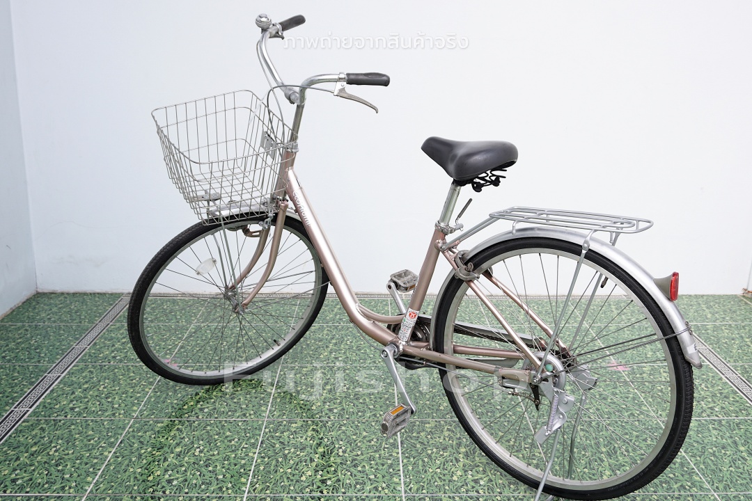 จักรยานแม่บ้านญี่ปุ่น - ล้อ 26 นิ้ว - ไม่มีเกียร์ - อลูมิเนียม - EcoAlumi - สีทอง [จักรยานมือสอง]