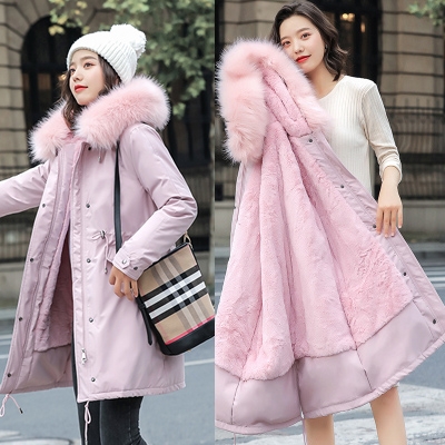 (พร้อมส่ง)เสื้อกันหนาวผ้าร่มกันลมบุนวม ด้านในตัวบุ Fur ขนหนานุ่มทั้งตัว ใส่ติดลบอุ่นสบายค่ะ มี Fur รอบ Hood สีชมพู (S,M,L,XL,2XL)