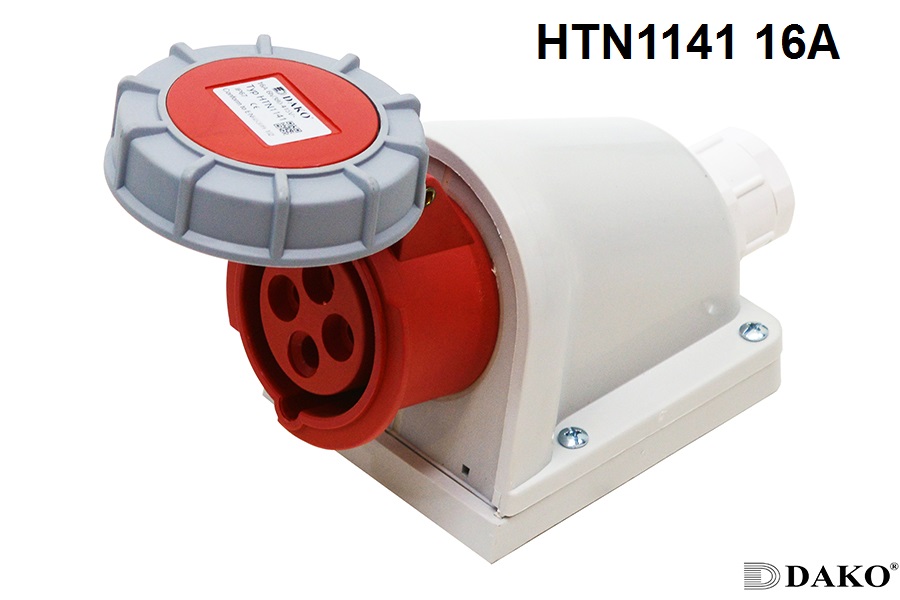 HTN1141 ปลั๊กตัวเมียติดลอย 3P+E 16A 380V IP67 6h