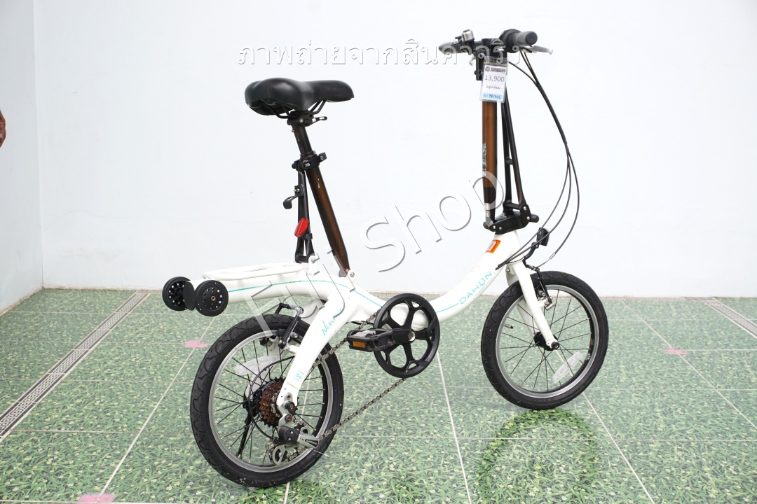 จักรยานพับได้ญี่ปุ่น - ล้อ 16 นิ้ว - มีเกียร์ - อลูมิเนียม - Dahon Nuwave D6 - สีขาว [จักรยานมือสอง]