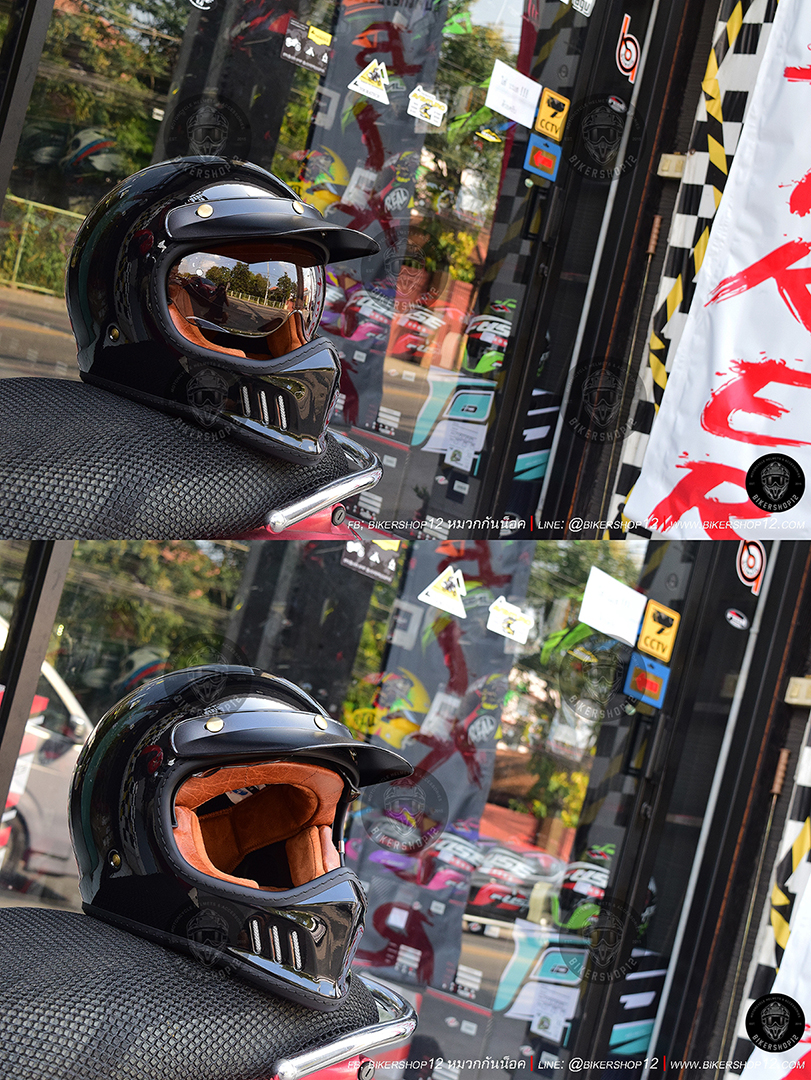 หมวกกันน็อก Bilmola รุ่น RX100 สี ดำเงา