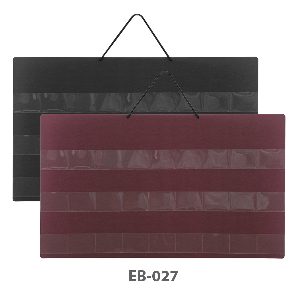 บอร์ดใส่บัตรคำ 3 แถว สูง 40 ซม. EB-027 แบ่ง 27 ช่อง คละสี
