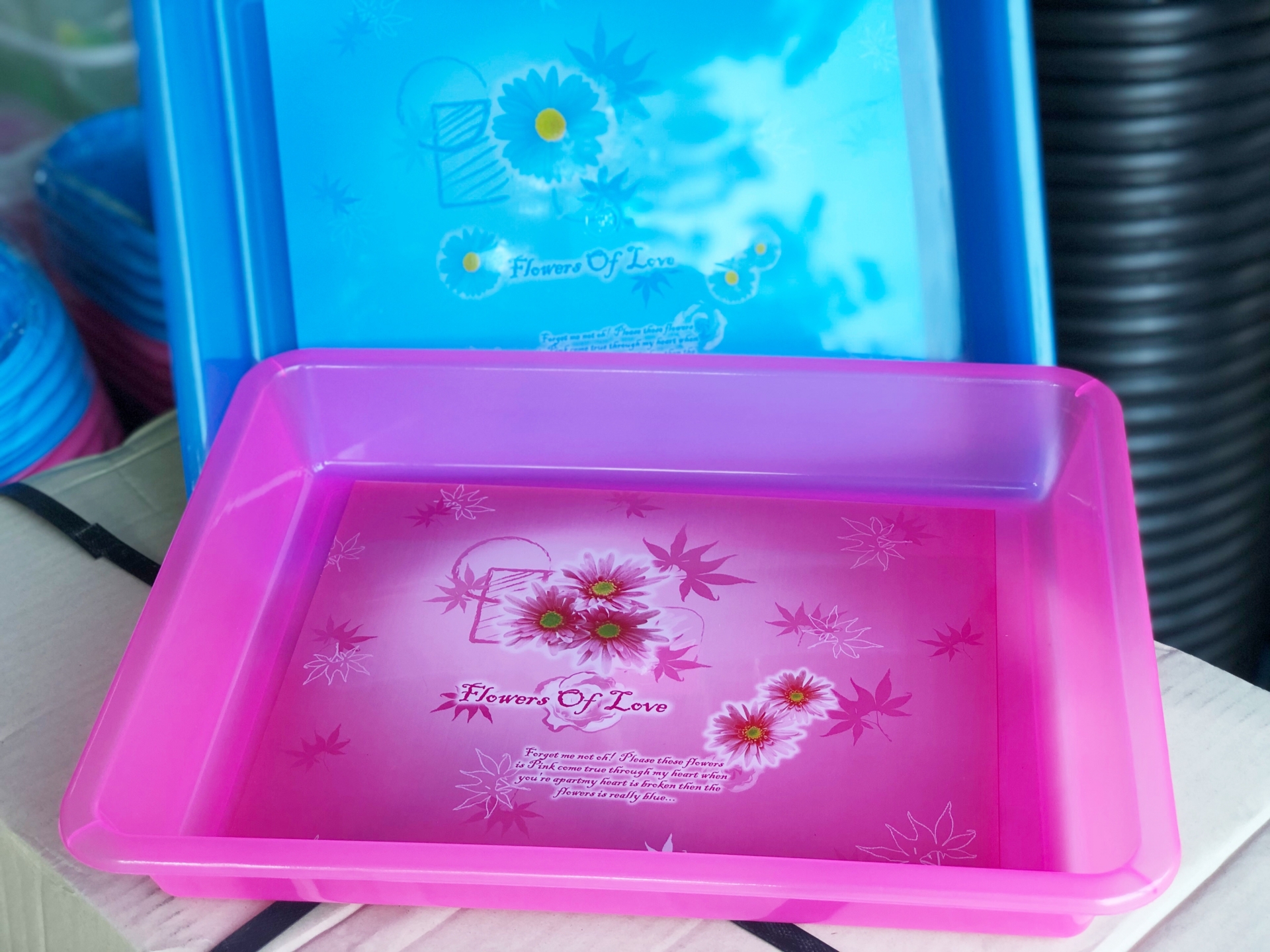 ถาดเหลี่ยม รหัส GW-989 สีใส