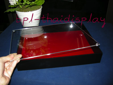 ถาดใส่ซูชิอะครีลิค พร้อมฝาปิด