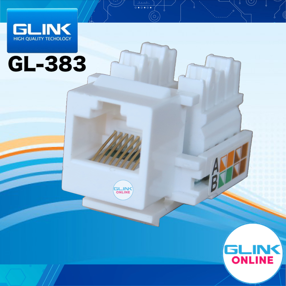 GLINK GL383 : Jack RJ45 สำหรับสาย LAN CAT5 BY BILLIONAIRE SECURETECH GL383