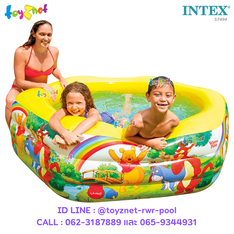 Intex Winnie The Pooh Swim Center Pool 1.78x1.91x0.61 m.no.57494/57496