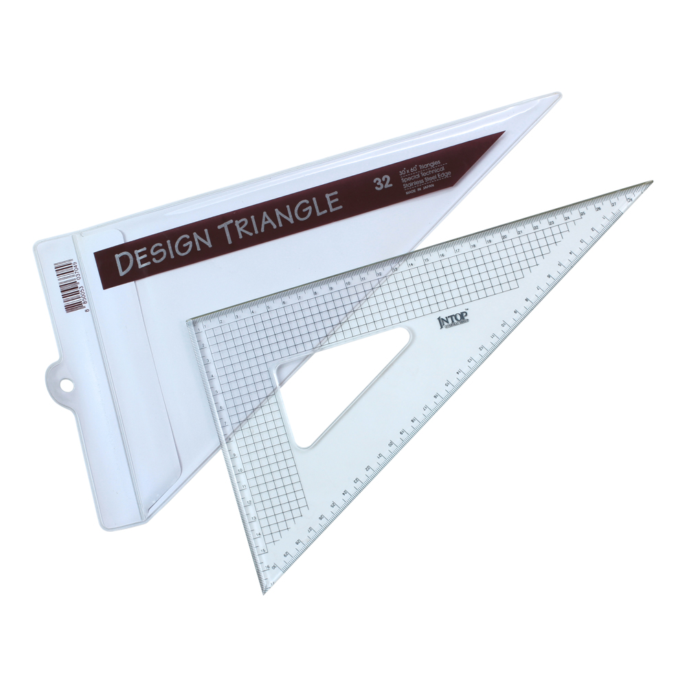 ไม้ฉากสามเหลี่ยมขอบฝังสแตนเลส