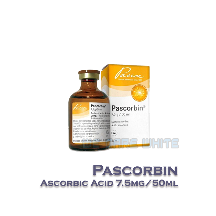 Pascorbin - Vitamin C Vial for Infusion (Ascorbic Acid 7.5mg/50ml)