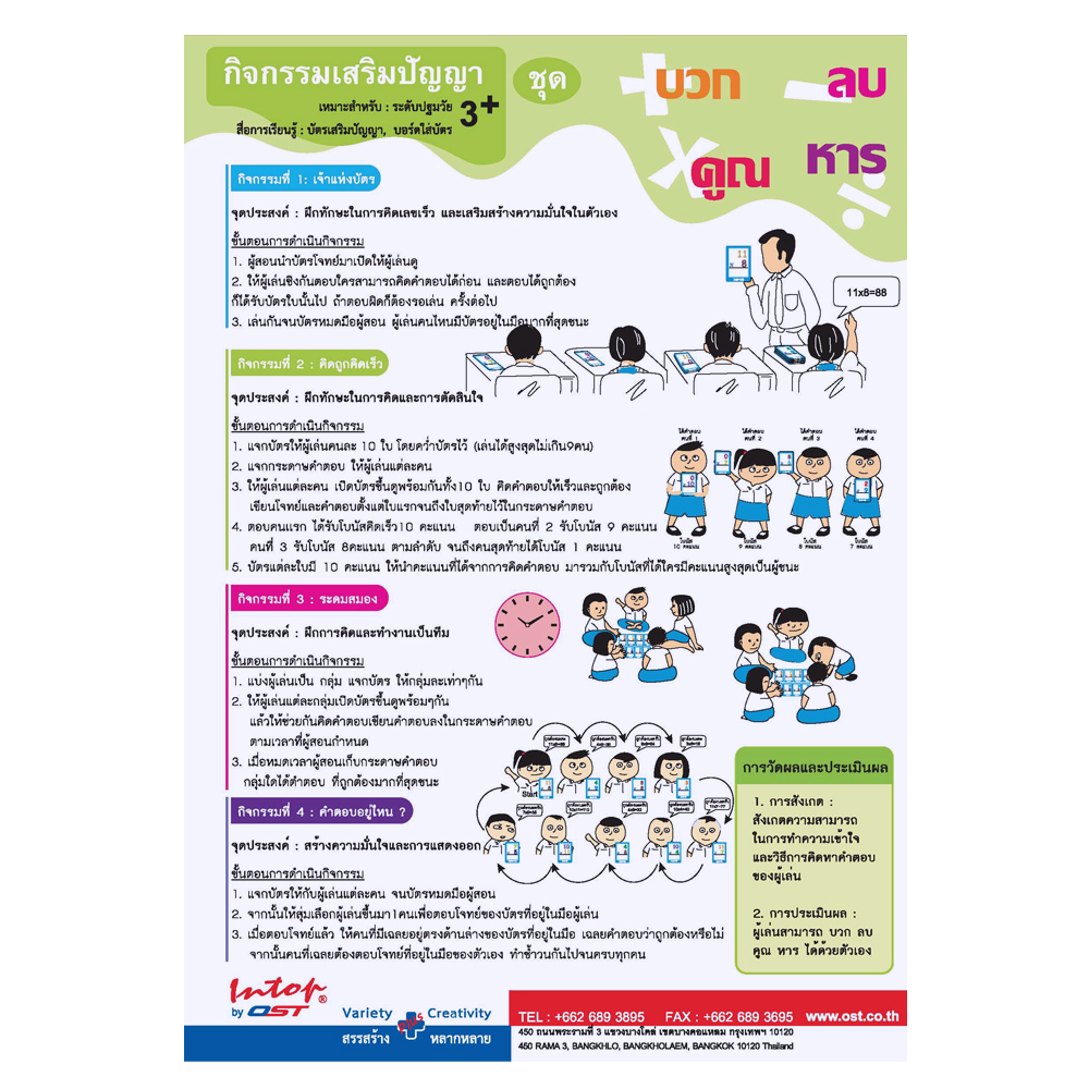กิจกรรมเสริมปัญญาบัตรคำ Flashcards เก่งคณิตคิดไว