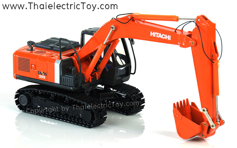 โมเดลรถแบคโฮ Hitachi Zaxis 200 วัสดุเป็นเหล็กทั้งคัน ขนาด 1:50 รายละเอียดสมจริง