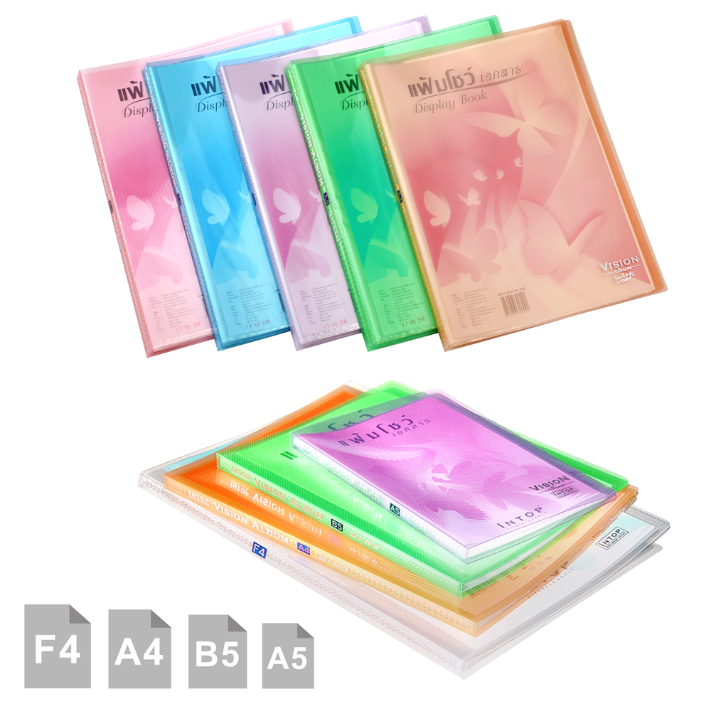 แฟ้มแคตตาล็อก Vision Album ปกใสลายริ้ว