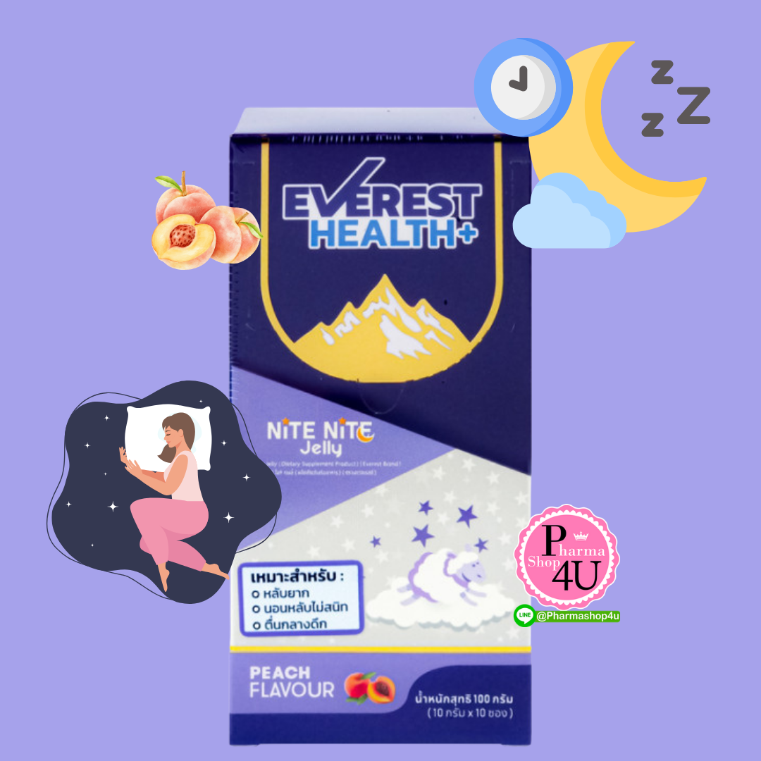 EVEREST HEALTH NITE NITE JELLY 10G.10ซอง/กล่อง #กลิ่นพีช