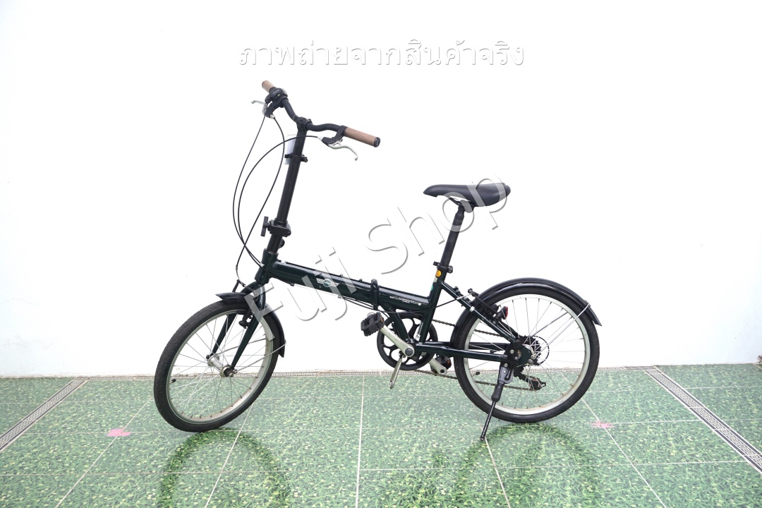 จักรยานพับได้ญี่ปุ่น - ล้อ 20 นิ้ว - มีเกียร์ - อลูมิเนียม - Mini Cooper - สีเขียว [จักรยานมือสอง]