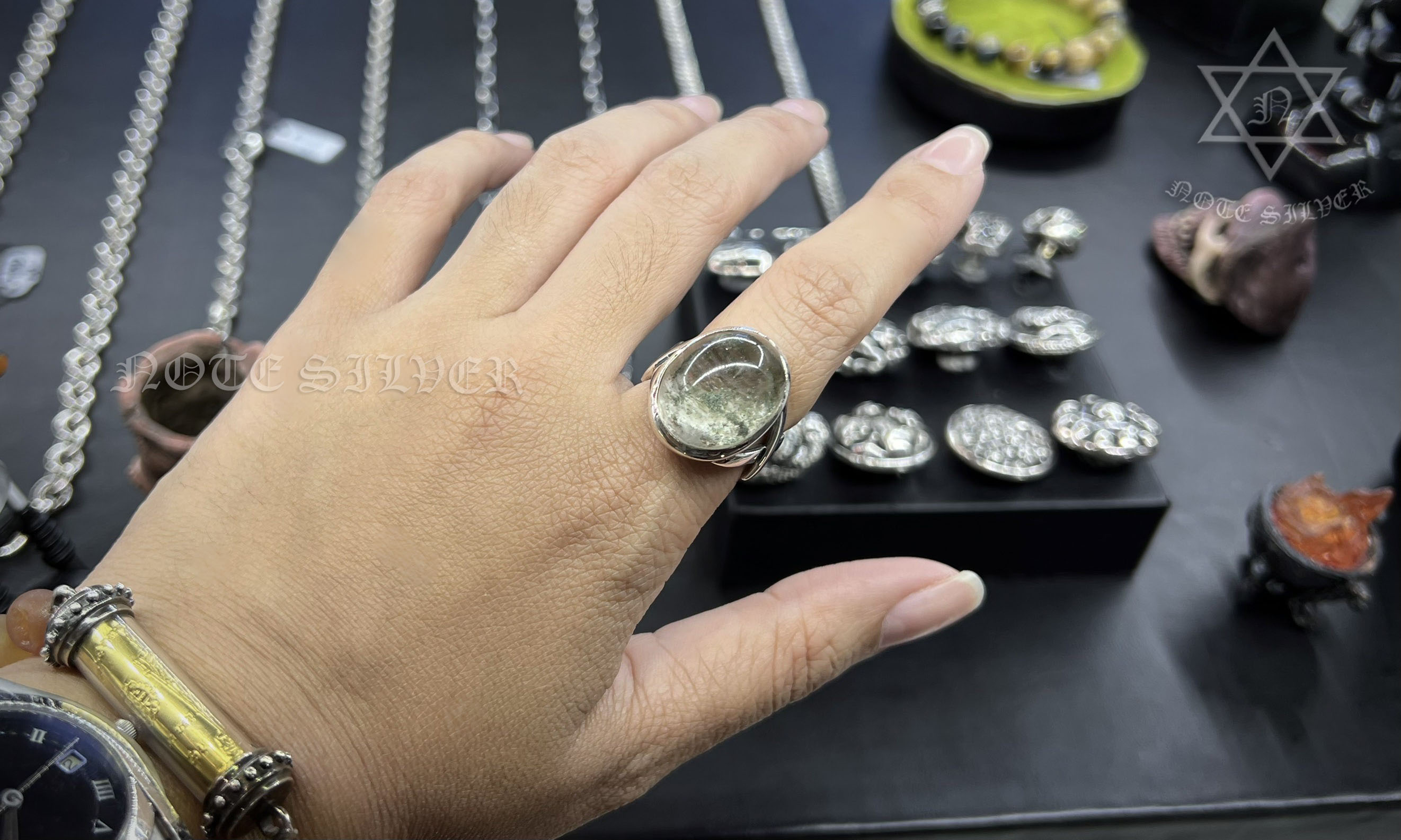 แหวนเงินแท้ โป่งขาม Sterling Silver 925 NSRG1486