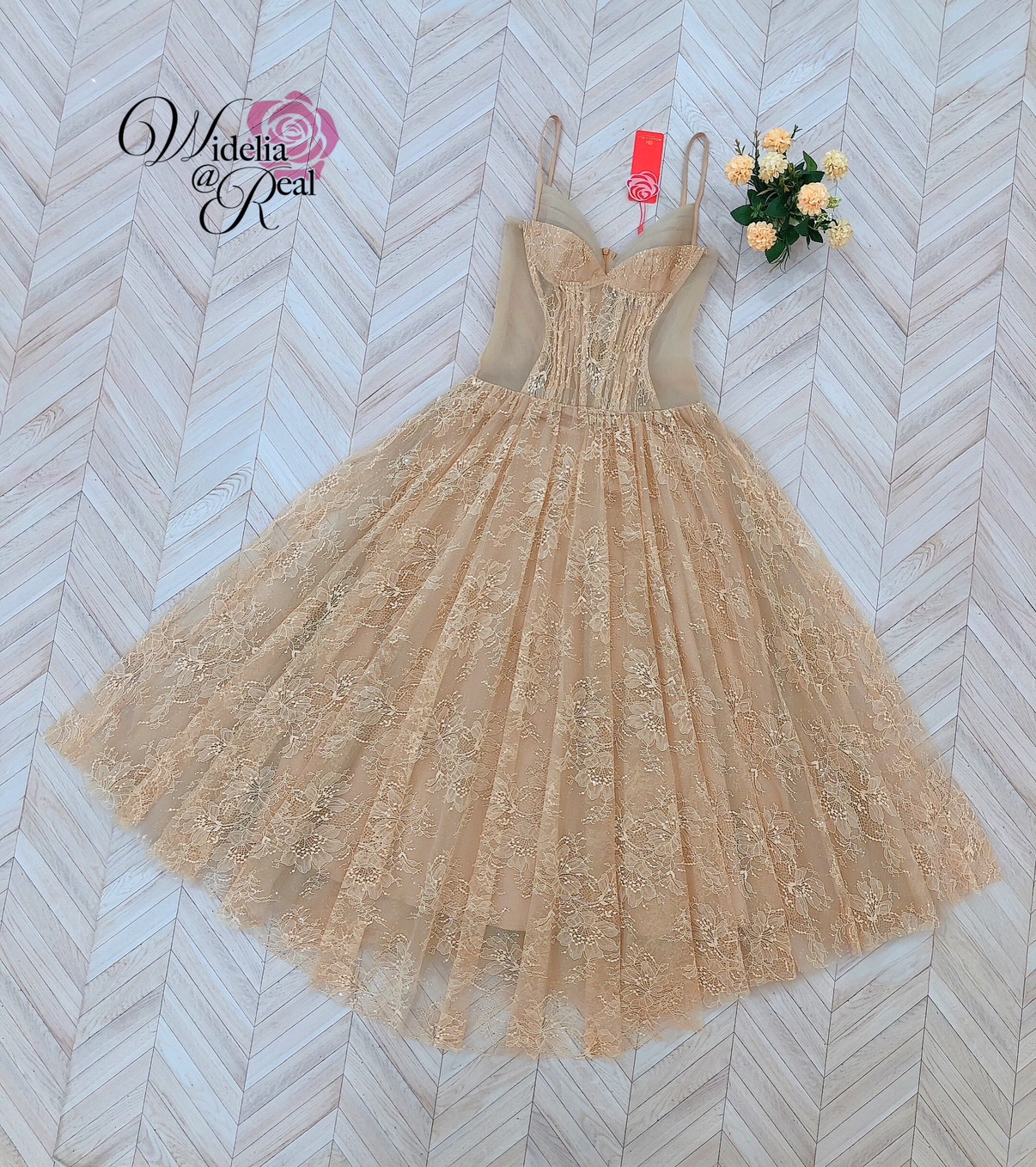 Korea Maxi dress แม็กซี่เดรสสายเดี่ยว อกเย็บจีบทรงเต้า