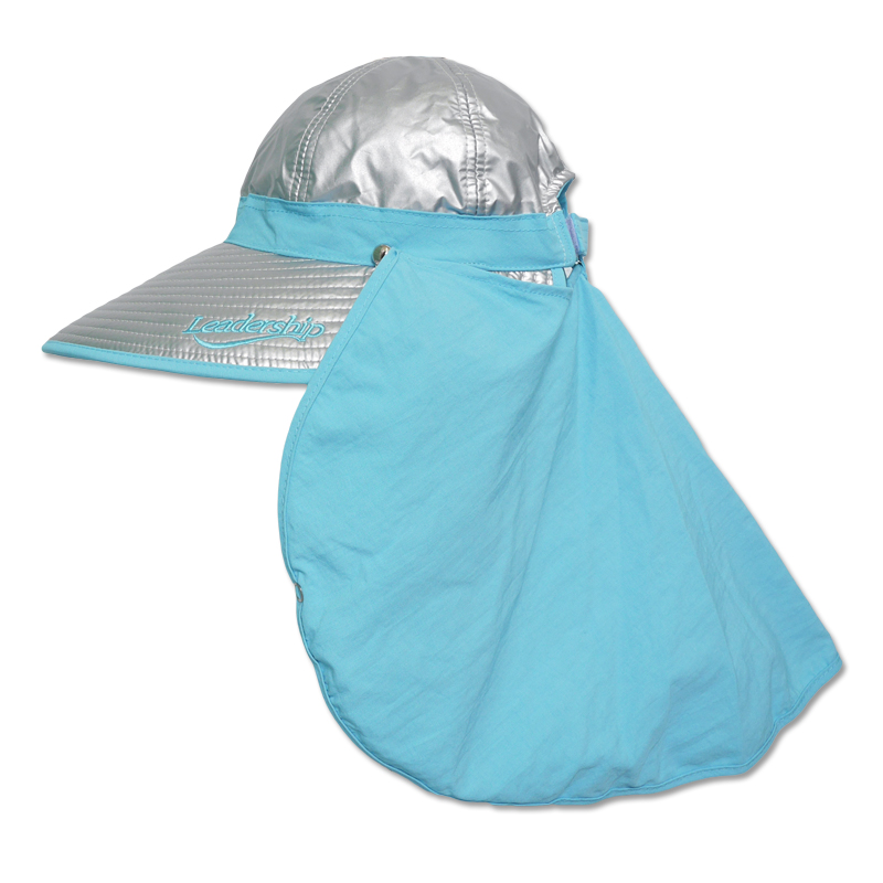 หมวกกันUV กันยูวี หมวกปิดหน้า ปิดคอ สีฟ้า มีผ้า2ชิ้น หมวกคลุมหน้า by Season Tales