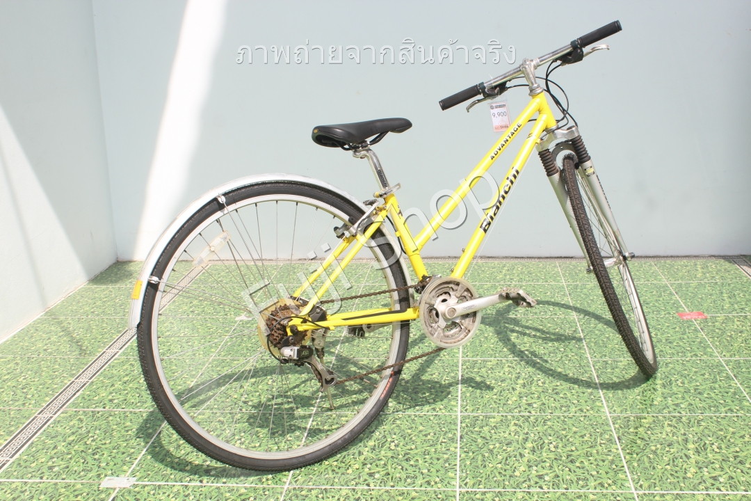 จักรยานไฮบริดญี่ปุ่น - ล้อ 28 นิ้ว - มีเกียร์ - โครโมลี่ - Bianchi Advantage - สีเหลือง [จักรยานมือสอง]