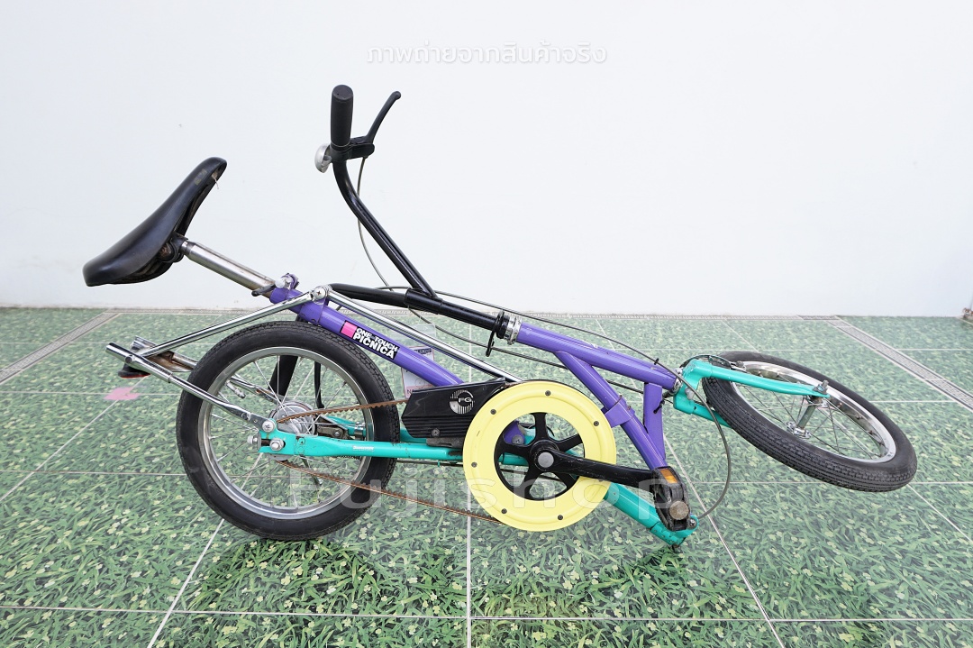 จักรยานพับได้ญี่ปุ่น - ล้อ 14 นิ้ว - สายพาน - เกียร์ดุม Single Speed - Bridgestone Picnica OneTouch - สีม่วง [จักรยานมือสอง]