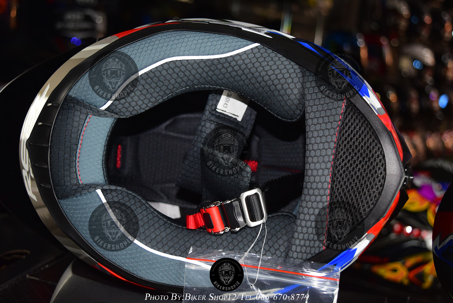 หมวกกันน็อค REAL รุ่น Falcon ลาย FIRE STORM สี ดำ-เทา