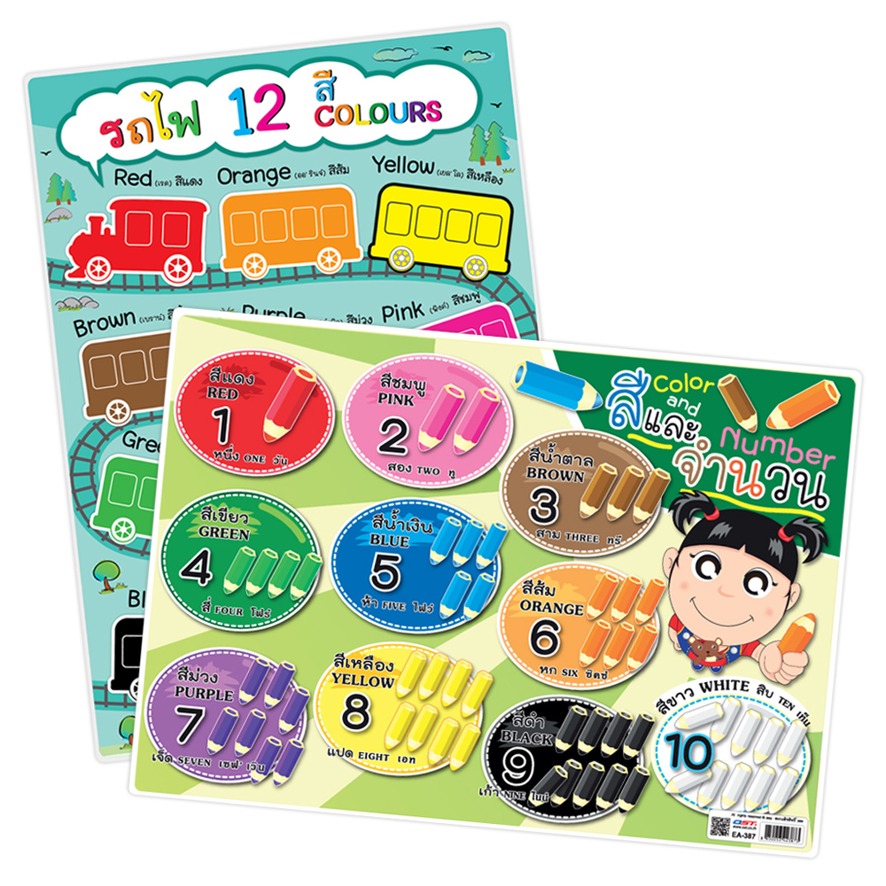Learning Colours Educational Posters A4 size