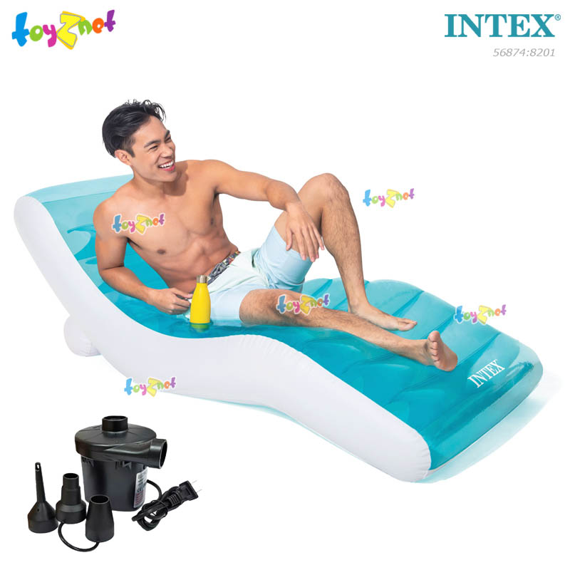 Intex Splash Lounge 1.91x0.99 m No.56874 + Electric Air Pump