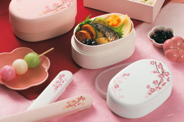 Sakura Oval Bento - เบนโตะญี่ปุ่นลายดอกซากุระ 390 ml.