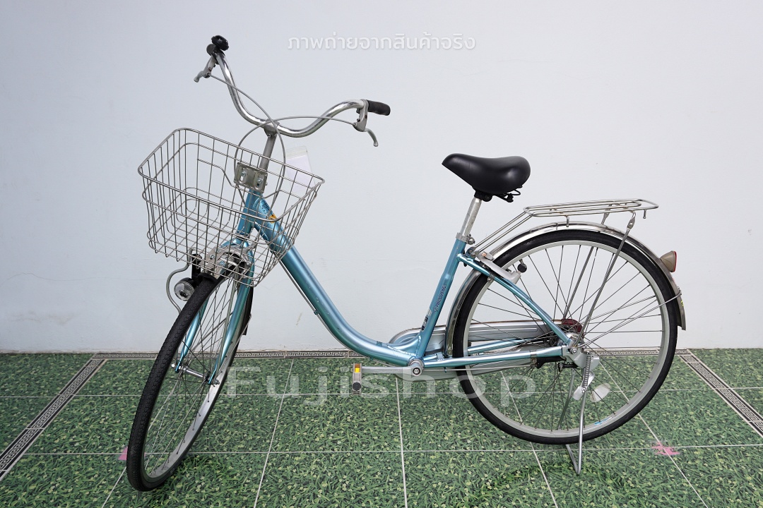 จักรยานแม่บ้านญี่ปุ่น - ล้อ 26 นิ้ว - ไม่มีเกียร์ - อลูมิเนียม - National - สีฟ้า [จักรยานมือสอง]