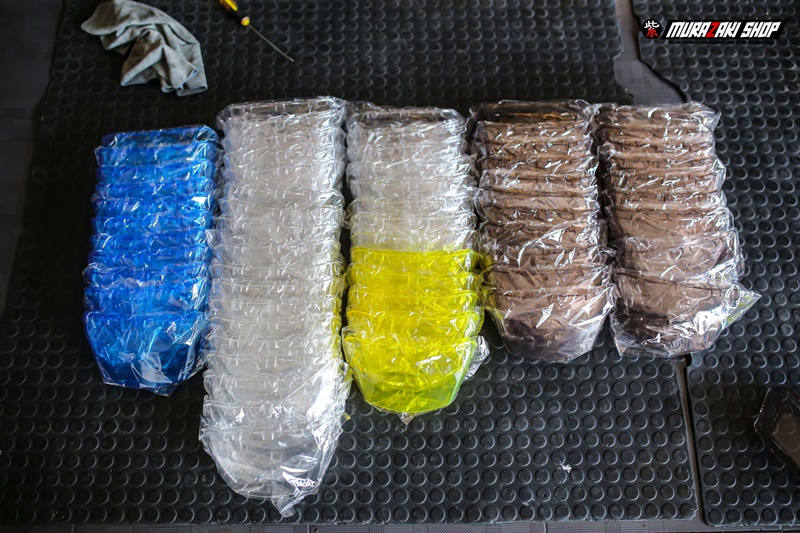 กรอบไฟท้ายGiorno สีใส-สโม๊ค-เหลือง-น้ำเงิน ราคา650