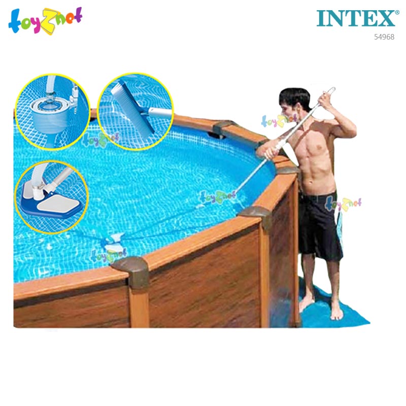 Intex 18ft 8in Wood-Grain Pool Set w/Sand-Saltwater System (5.69 x 1.35 m.) No.54968