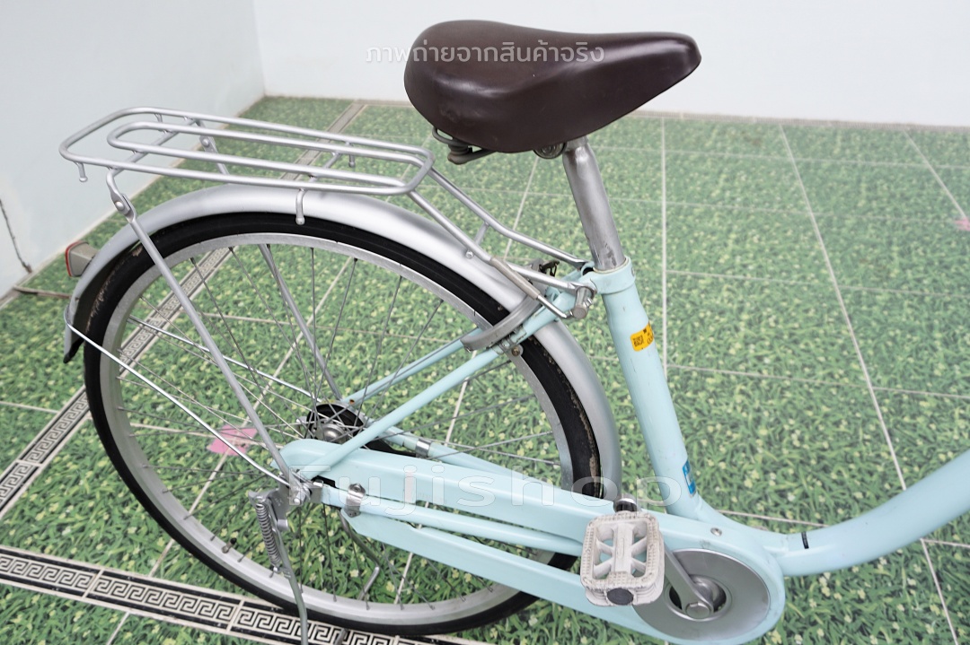 จักรยานแม่บ้านญี่ปุ่น - ล้อ 26 นิ้ว - ไม่มีเกียร์ - ไฟหน้าอัตโนมัติ - Romana - สีฟ้า [จักรยานมือสอง]