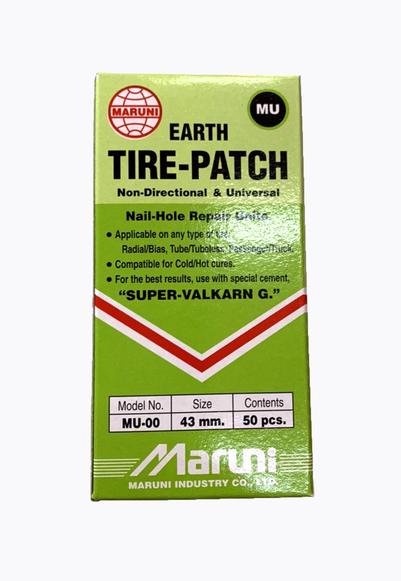 แผ่นปะยางรถยนต์ Maruni GUT-00 จำวน 1 กล่อง 50 แผ่น หน้ากว้าง 43 มิล นำเข้าจากญี่ปุ่น