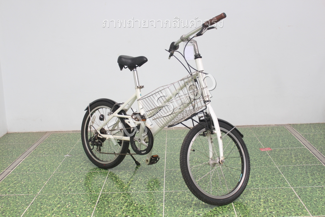 จักรยานญี่ปุ่น - ล้อ 20 นิ้ว - มีเกียร์ - อลูมิเนียม - Khodaa Bloom - สีขาว [จักรยานมือสอง]