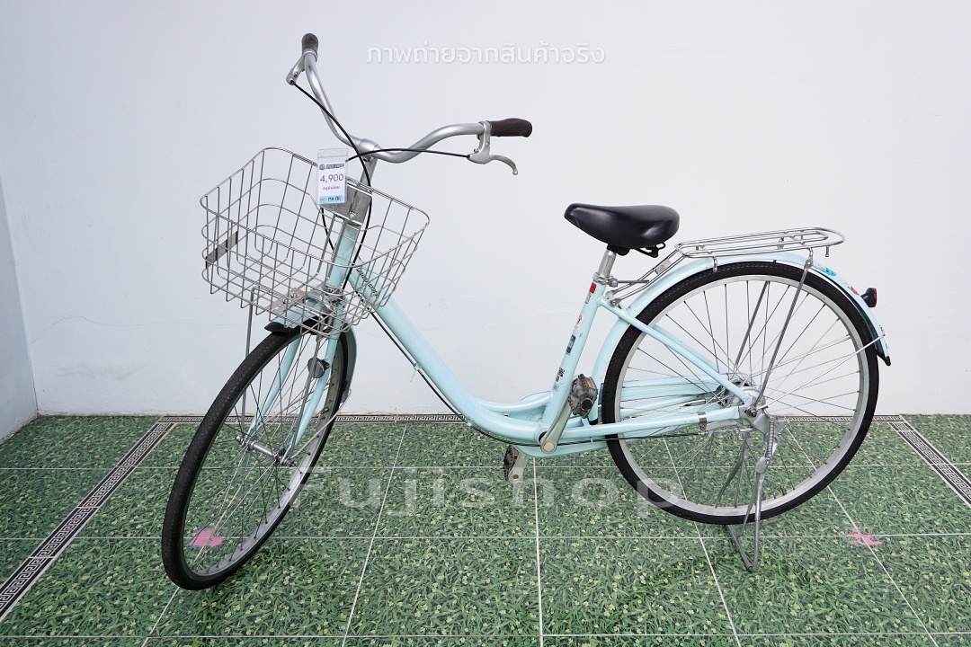 จักรยานแม่บ้านญี่ปุ่น - ล้อ 26 นิ้ว - ไม่มีเกียร์ - อลูมิเนียม - Bridgestone - สีฟ้า [จักรยานมือสอง]