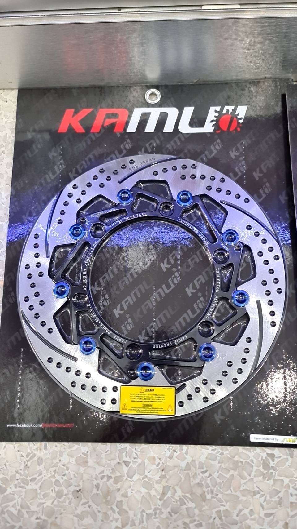 จานหน้า KAMUI FORZA 300-350 300มิล power slot v2 ใบจาน SUS STAR JAPAN