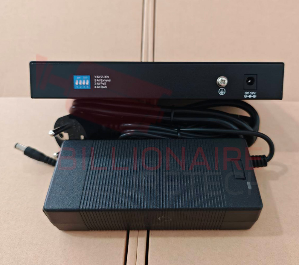 WATASHI WSC087 : 8PoE Port AI Gigabit PoE Switch with 2GE Uplink 250M 96W BY BILLIONAIRE SECURETECH WSC087