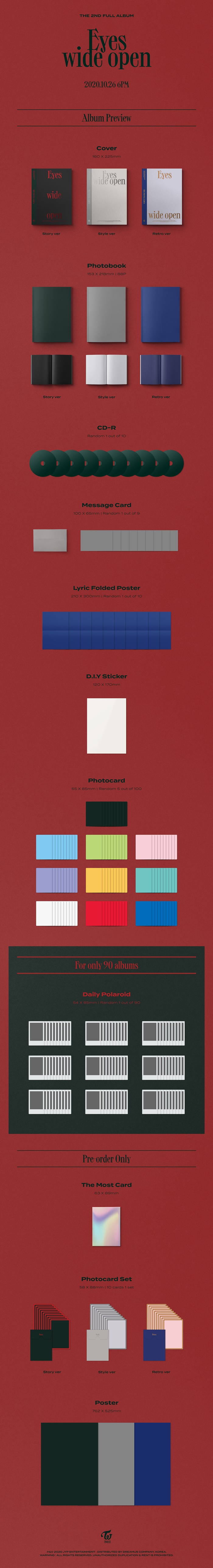 [PRE-ORDER] TWICE - 2nd Album "EYES WIDE OPEN"