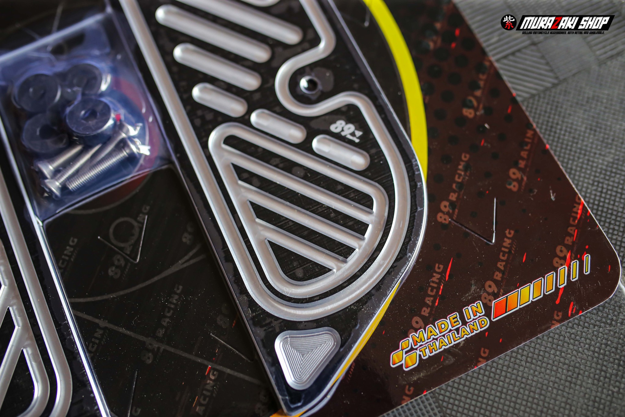 พื้นพักเท้าทูโทน 89Racing/CNC #Giorno ของเข้า 6 สี ชมพู/แดง/น้ำเงิน/เทา/ส้ม/ทอง น้ำหนักเบา งานสวย มีบูทและน็อตแถมให้ 690฿