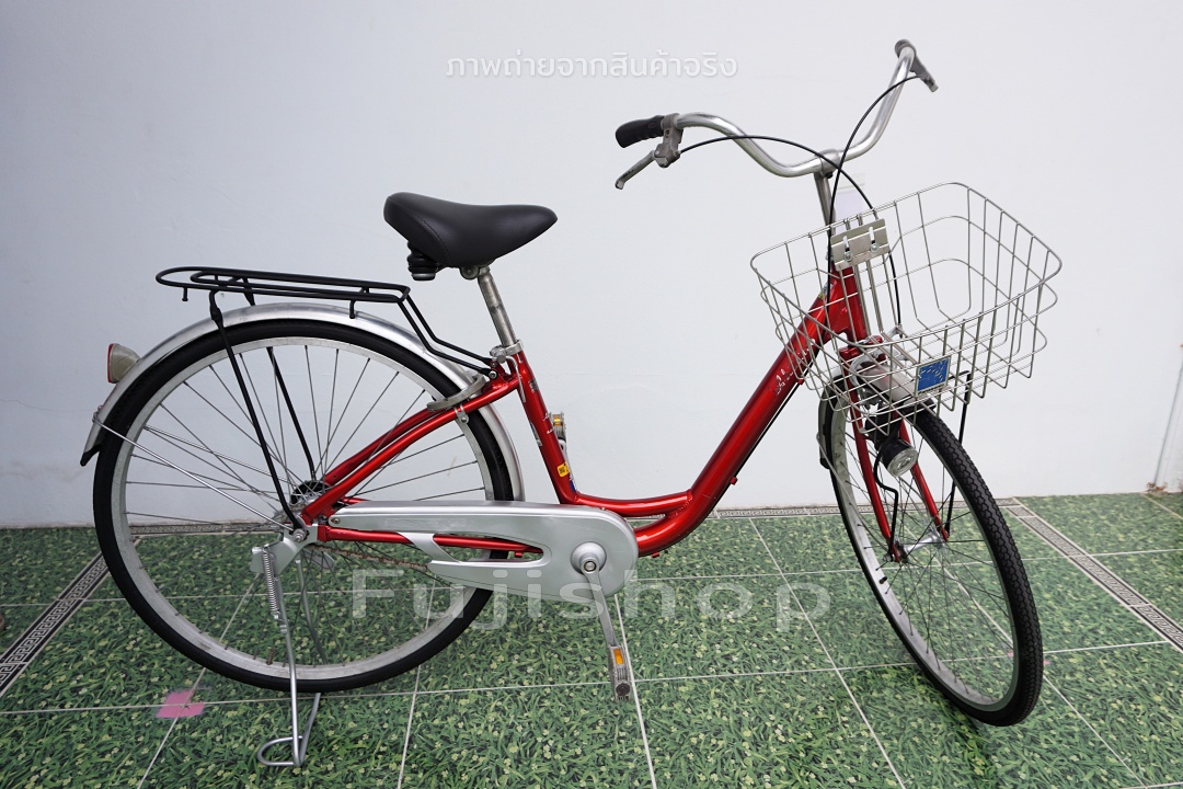 จักรยานแม่บ้านญี่ปุ่น - ล้อ 26 นิ้ว - ไม่มีเกียร์ - อลูมิเนียม - Alouette - สีแดง [จักรยานมือสอง]